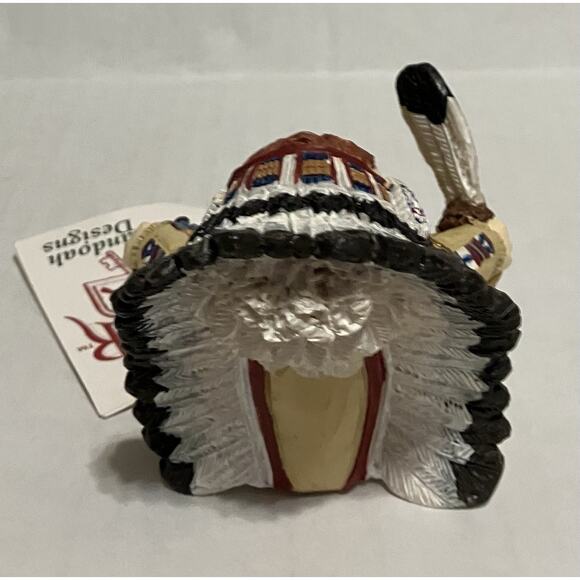 Native American Shelf Sitter Figurine A Keeper by Shenandoah Designs 3 X 3.25 - Picture 4 of 11